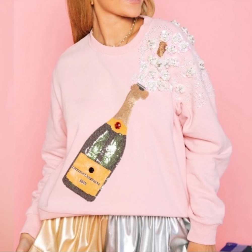 Queen of Sparkles Champagne Sweatshirt